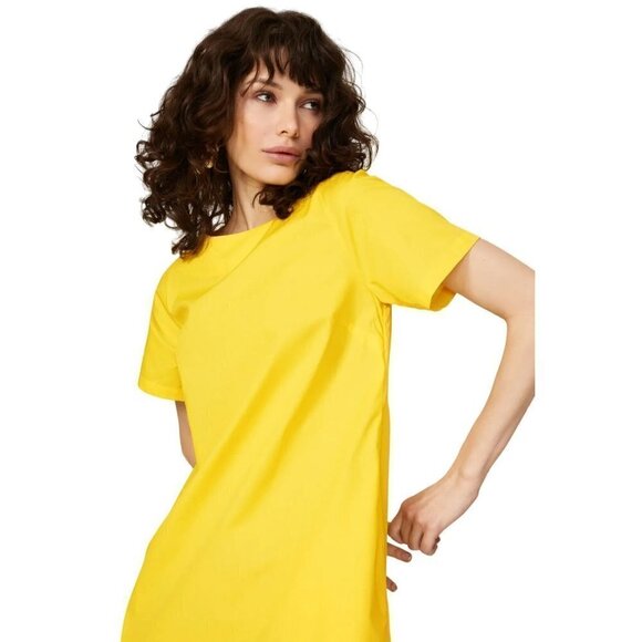Osman Yousefzada Collective T-Shirt Dress in Yellow 4 Womens Mini Aline - Picture 2 of 11